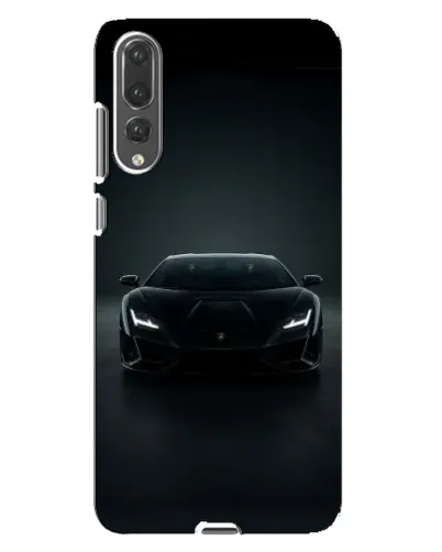Чехол для Huawei P20 Pro (CLT-L04) с картинкой «Черный Lamborghini Aventador»