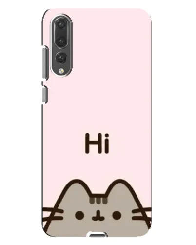 Чехол для Huawei P20 Pro (CLT-L04) с картинкой «Пушин говорит Hi»