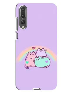 Чехол для Huawei P20 Pro (CLT-L04) с картинкой «Радужные Пушины»