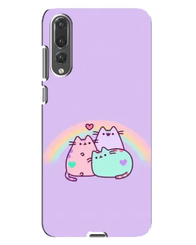Чехол для Huawei P20 Pro (CLT-L04) с картинкой «Радужные Пушины»