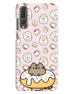 Чехол для Huawei P20 Pro (CLT-L04) с картинкой «Пушин на пончике»
