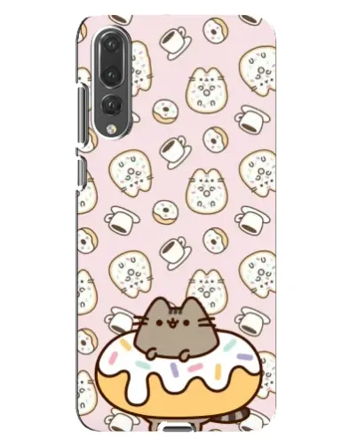 Чехол для Huawei P20 Pro (CLT-L04) с картинкой «Пушин на пончике»