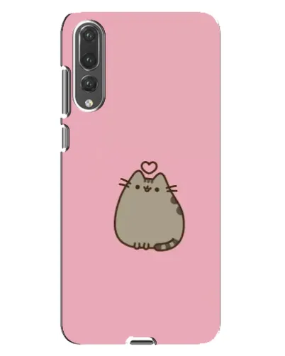 Чехол для Huawei P20 Pro (CLT-L04) с картинкой «Pusheen сердце»