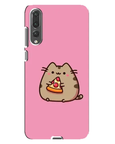 Чехол для Huawei P20 Pro (CLT-L04) с картинкой «Пушин с пиццей»