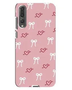 Чохол для Huawei P20 Pro (CLT-L04) з картинкою «Серця та банти»
