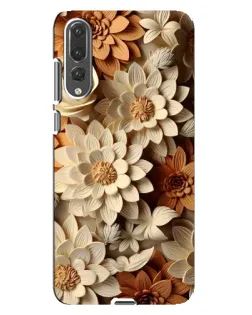 Чохол для Huawei P20 Pro (CLT-L04) з картинкою «Бежевий флористичний декор»