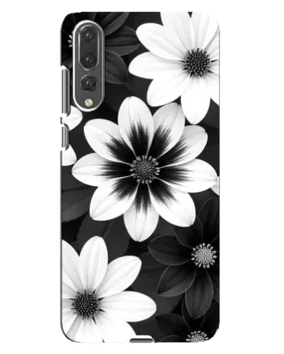 Чохол для Huawei P20 Pro (CLT-L04) з картинкою «Монохромні айстри»