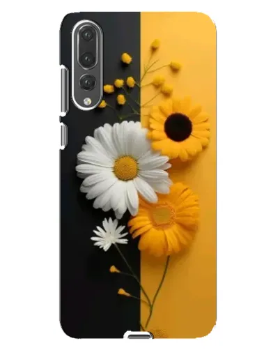 Чохол для Huawei P20 Pro (CLT-L04) з картинкою «Соняшник та ромашка»