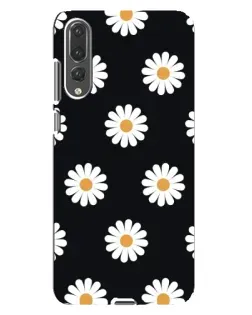 Чохол для Huawei P20 Pro (CLT-L04) з картинкою «Ромашки на чорному»