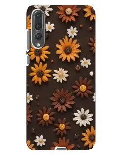 Чохол для Huawei P20 Pro (CLT-L04) з картинкою «Візерунок з маленьких соняшників»