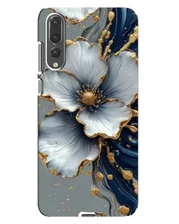 Чохол для Huawei P20 Pro (CLT-L04) з картинкою «Біла квітка та золотий флюїд»