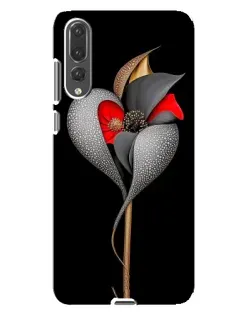 Чохол для Huawei P20 Pro (CLT-L04) з картинкою «Срібна фантазійна квітка»