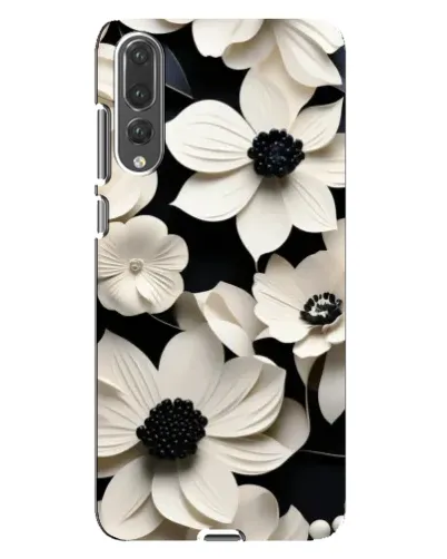 Чохол для Huawei P20 Pro (CLT-L04) з картинкою «Об'ємні білі квіти»