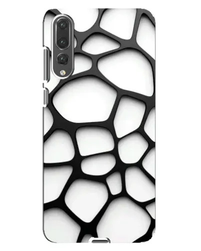 Чехол для Huawei P20 Pro (CLT-L04) с картинкой «Белая объемная сетка»