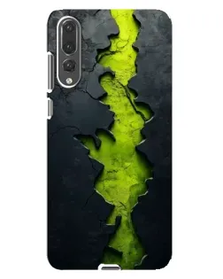Чохол для Huawei P20 Pro (CLT-L04) з картинкою «Салатовий розлом скелі»