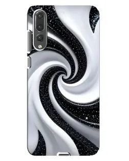 Чохол для Huawei P20 Pro (CLT-L04) з картинкою «Чорно-біла спіраль»