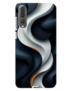 Чохол для Huawei P20 Pro (CLT-L04) з картинкою «Об'ємні чорно-білі стрічки»