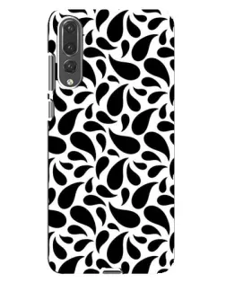 Чехол для Huawei P20 Pro (CLT-L04) с картинкой «Контрастные черные капли»