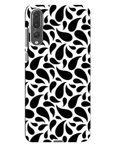 Чехол для Huawei P20 Pro (CLT-L04) с картинкой «Контрастные черные капли»