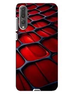 Чехол для Huawei P20 Pro (CLT-L04) с картинкой «Красная глянцевая сетка»