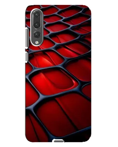 Чехол для Huawei P20 Pro (CLT-L04) с картинкой «Красная глянцевая сетка»