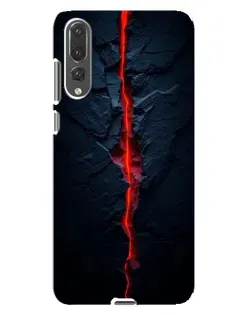 Чехол для Huawei P20 Pro (CLT-L04) с картинкой «Kрасная лавовая трещина»