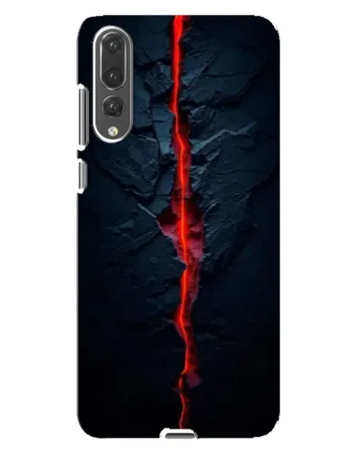 Чехол для Huawei P20 Pro (CLT-L04) с картинкой «Kрасная лавовая трещина»