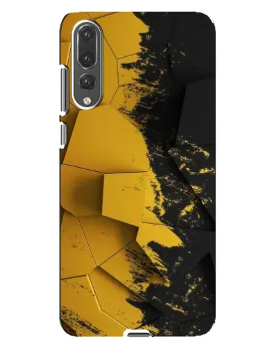 Чехол для Huawei P20 Pro (CLT-L04) с картинкой «Золотые осколки геометрии»