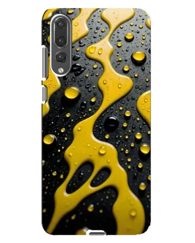 Чехол для Huawei P20 Pro (CLT-L04) с картинкой «Жидкое желтое золото»