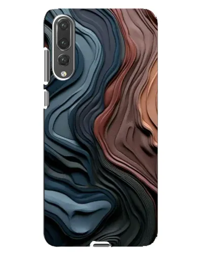 Чехол для Huawei P20 Pro (CLT-L04) с картинкой «Цветные волны каньона»