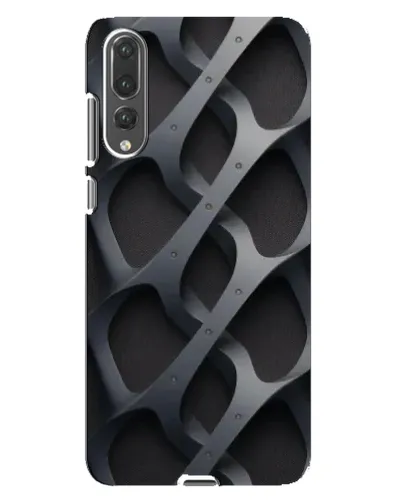 Чехол для Huawei P20 Pro (CLT-L04) с картинкой «Объемное серое плетение»