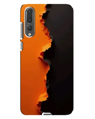 Чехол для Huawei P20 Pro (CLT-L04) с картинкой «Оранжевый разлом»