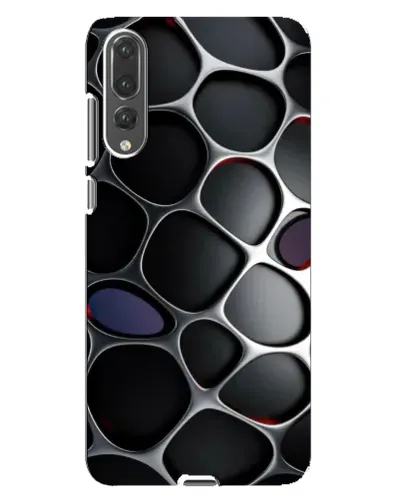 Чехол для Huawei P20 Pro (CLT-L04) с картинкой «Объемная темная решетка»