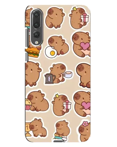 Чохол для Huawei P20 Pro (CLT-L04) з картинкою «Капібари паттерн»