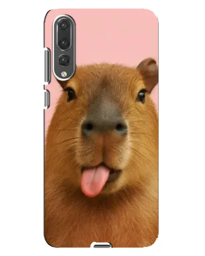 Чохол для Huawei P20 Pro (CLT-L04) з картинкою «Капібара з язиком»