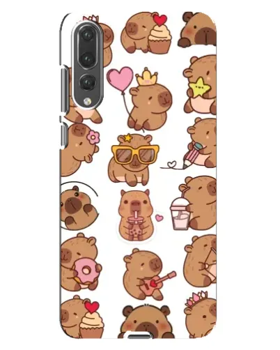 Чохол для Huawei P20 Pro (CLT-L04) з картинкою «Стікерпак з капібарами»