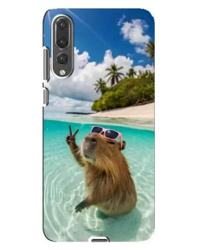 Чохол для Huawei P20 Pro (CLT-L04) з картинкою «Капібара на морі»