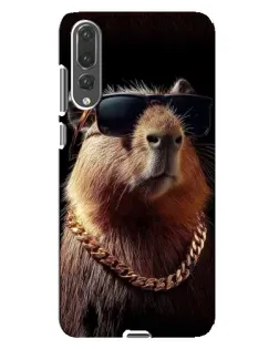 Чохол для Huawei P20 Pro (CLT-L04) з картинкою «Капібара золотий ланцюг»