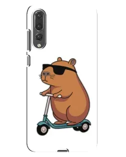 Чохол для Huawei P20 Pro (CLT-L04) з картинкою «Капібара на самокаті»