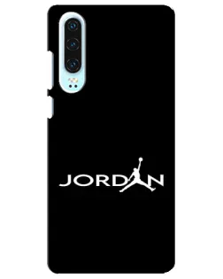 Чехол для Huawei P30 с картинкой «Jordan White Logo»