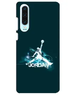 Чехол для Huawei P30 с картинкой «Jordan Blue Fire»