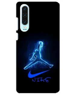Чехол для Huawei P30 с картинкой «Jordan Neon Blue»