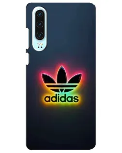 Чехол для Huawei P30 с картинкой «Неоновый Adidas»