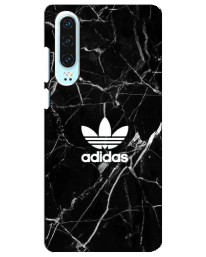 Чехол для Huawei P30 с картинкой «Белый мрамор Adidas»
