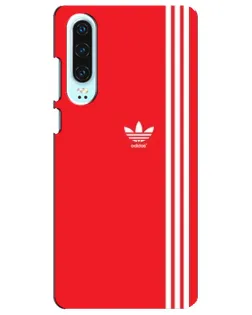 Чехол для Huawei P30 с картинкой «Красный минимализм Adidas»
