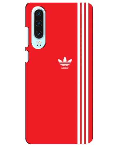 Чехол для Huawei P30 с картинкой «Красный минимализм Adidas»