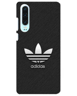 Чехол для Huawei P30 с картинкой «Adidas Карбоновая текстура»