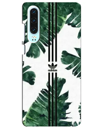 Чехол для Huawei P30 с картинкой «Пальмовые листья адидас»