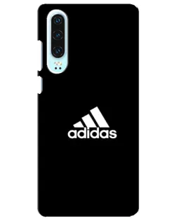 Чехол для Huawei P30 с картинкой «Черная классика Adidas»
