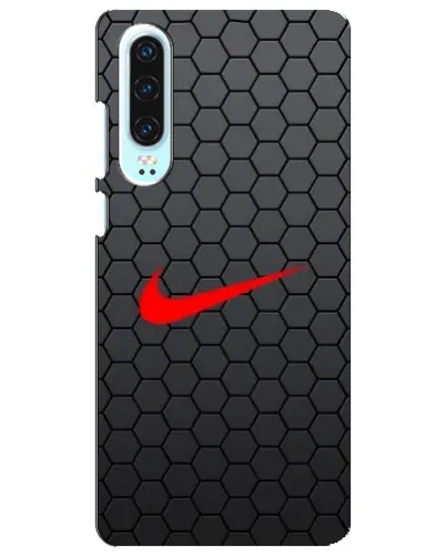 Чехол для Huawei P30 с картинкой «Nike — карбоновая сетка»